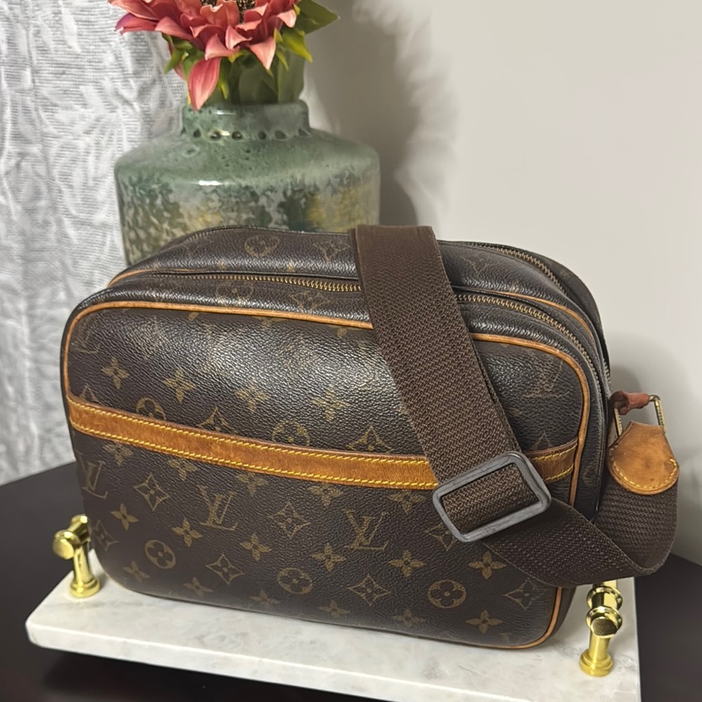 Louis Vuitton Brown Monogram Crossbody Bag with Adjustable Strap